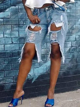 Zerrissene Jeansshorts
